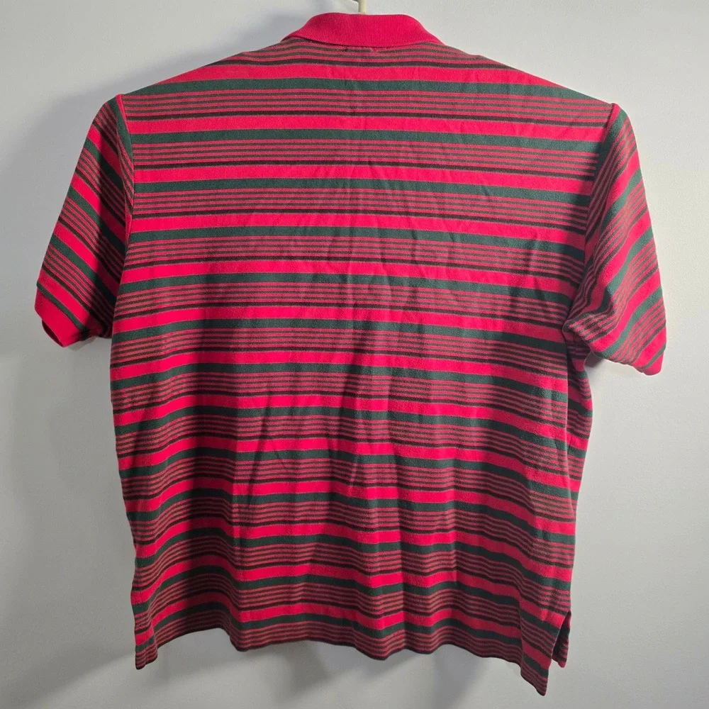Polo Ralph Lauren Men's XL Striped Polo Shirt Red Green Casual Top‎